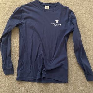 Small navy key west long sleeve t shirt